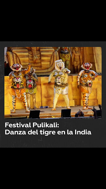 Festival Pulikali: Los tigres danzan en las calles de la India