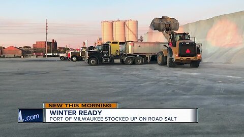 Salt supply pours in at Port of Milwaukee ahead of winter