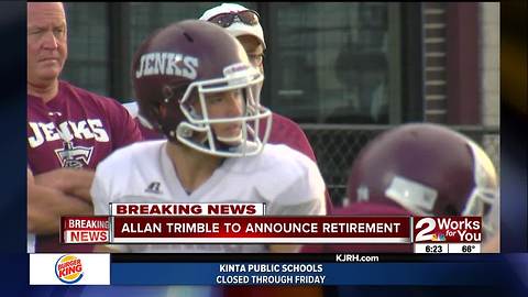 Legendary Jenks Football Coach Allan Trimble to announce retirement