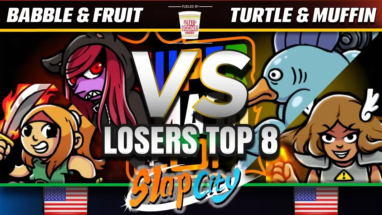 Slap City TOP 8: Babble & Fruit vs. Little Turtle & PhazerMuffin - SSC2019 Doubles Losers Top 8