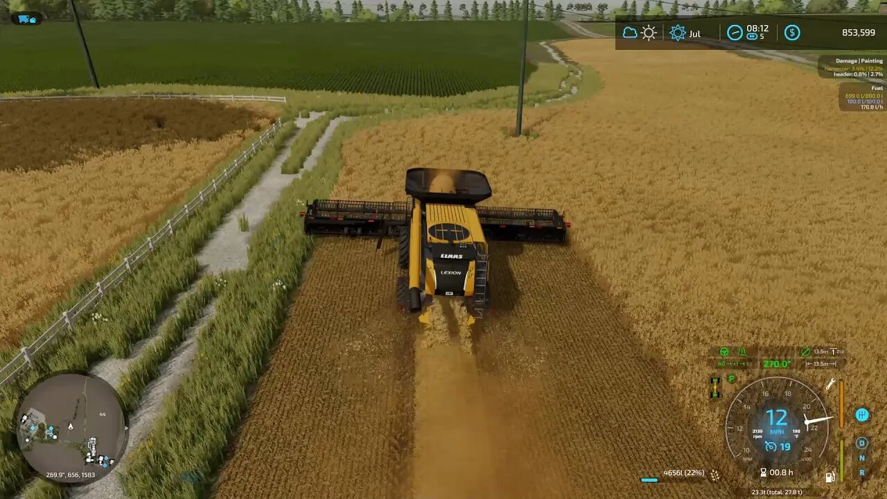Farming Simulator 22 | Eastern North Carolina | Timelapse #95 | Harvest Wheat