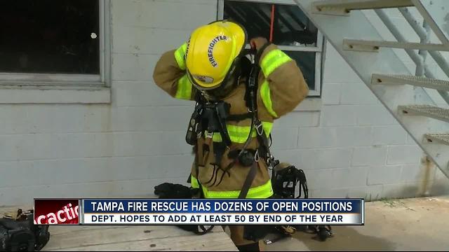 Tampa Fire Rescue searching for firefighters to fill about 50 positions