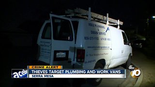 Thieves target plumbers, work vehicles