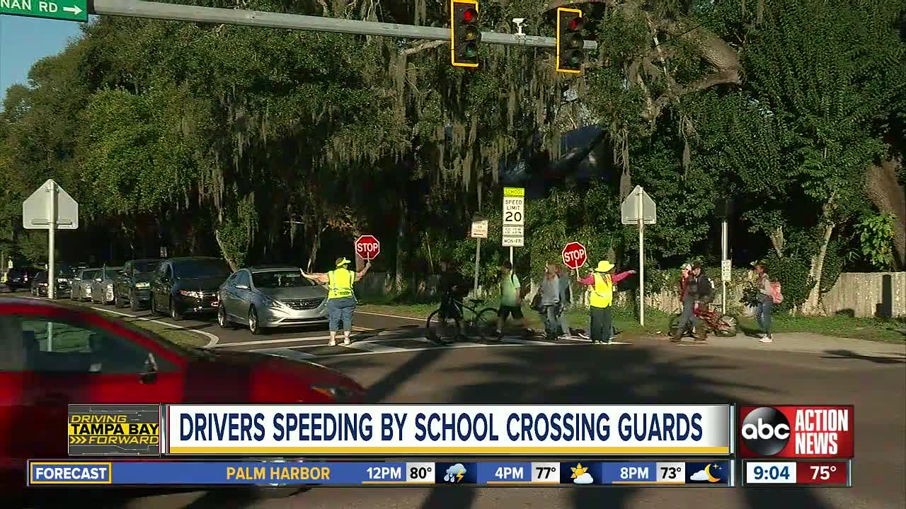 Drivers caught on video not stopping for Florida crossing guard in local school crosswalk