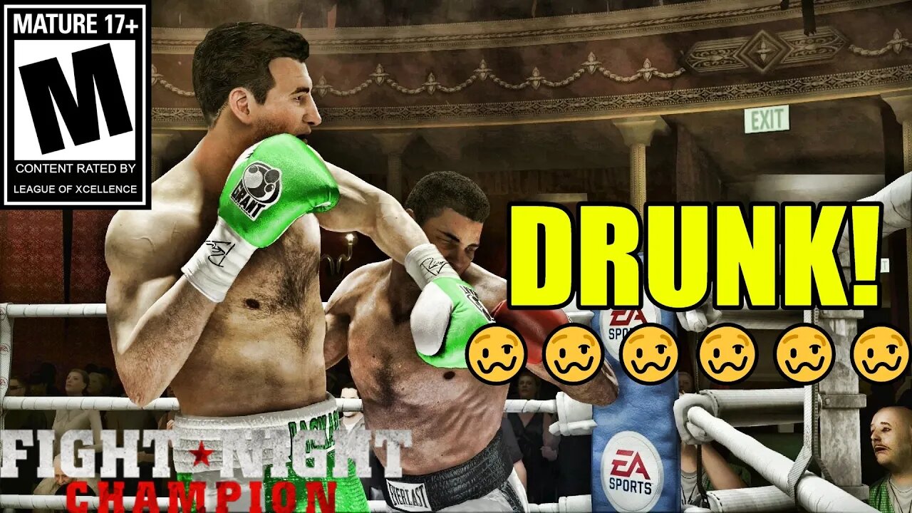 🍸DRUNK GAMER GOES ON A RAMPAGE!!!😂-Fight Night Champion Trash Talk