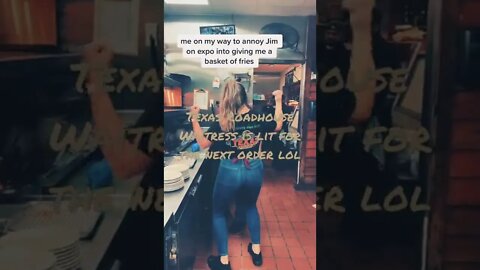 Waitress loves her job a little too much lol. FileCappe