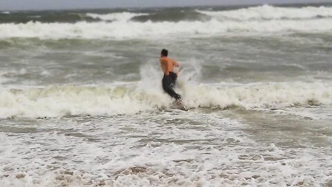 SWIMMING IN HURRICANE MATTHEW!!