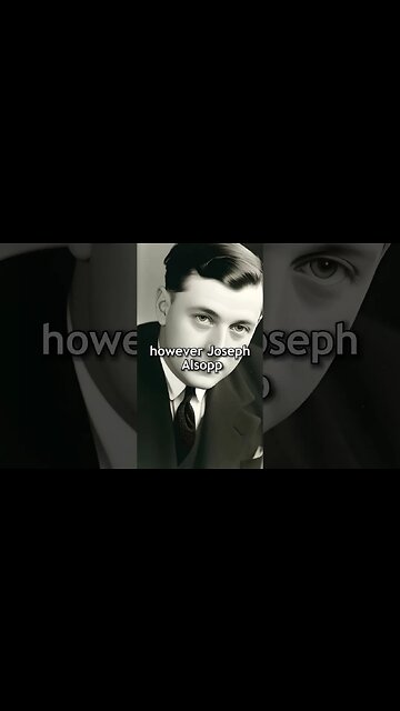 Today I Learned Joseph Alsop Stood Firm Amid USSR Blackmail #TodayILearned