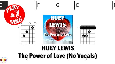 HUEY LEWIS The Power of Love FCN GUITAR CHORDS & LYRICS NO VOCALS