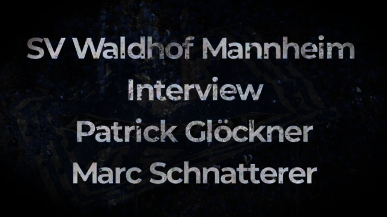 SV Waldhof Mannheim Interview Patrick Glöckner Marc Schnatterer