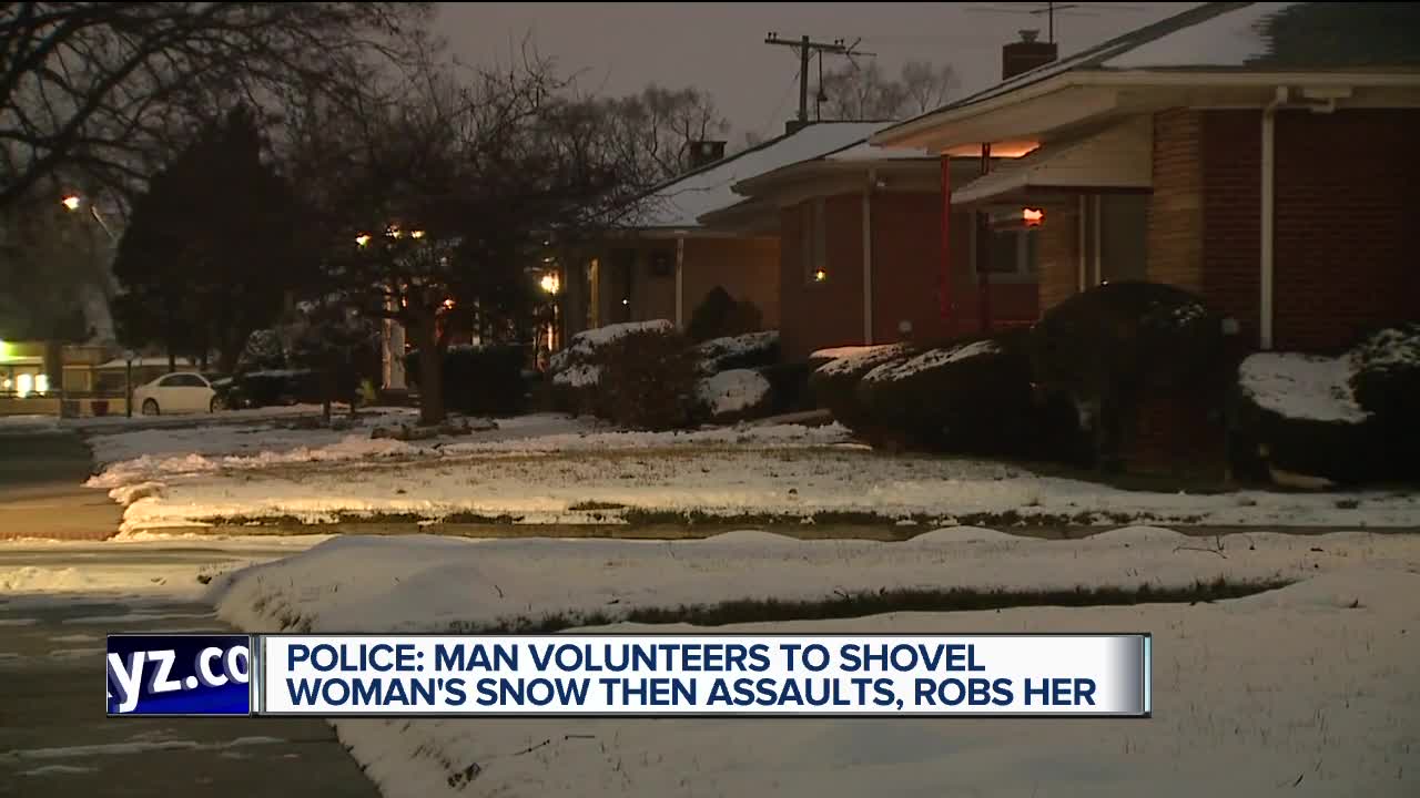 Police: Man volunteers to shovel woman's snow then assaults, robs her