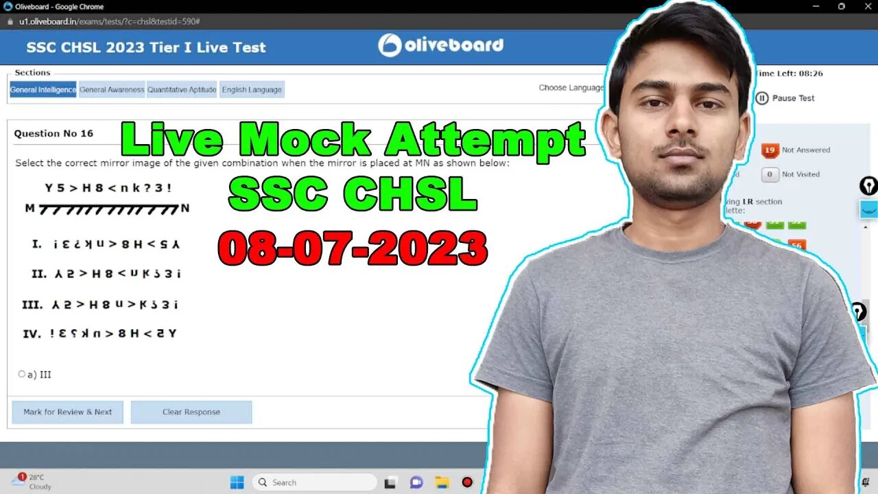 Full Oliveboard Live Mock Attempt SSC CHSL 2023 Tier-1 8 July | MEWS #ssc #cgl2023 #oliveboard