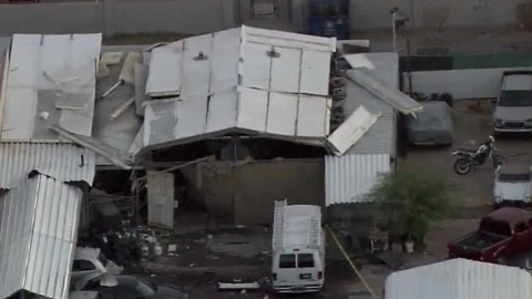 Refrigerator explodes inside makeshift garage in Las Vegas