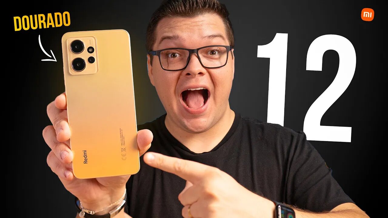 Chegou! Redmi Note 12 na COR especial DOURADA! Unboxing