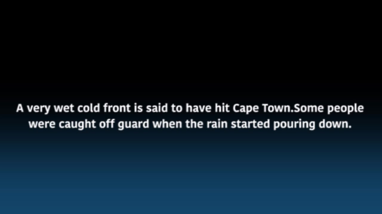 South Africa -Cape Town - Heavy Cold front hits Cape Town (video) (JXm)
