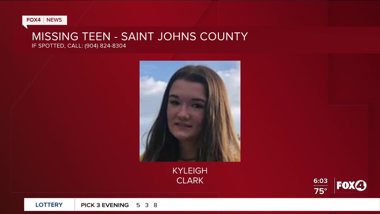 Missing teen Saint Johns County