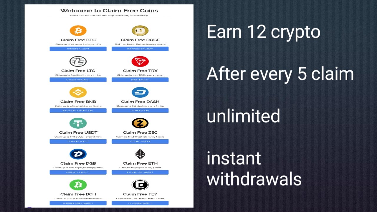 Can we earn cryptocurrencies from claimfreecoins.io? || review || instant withdrawal ||