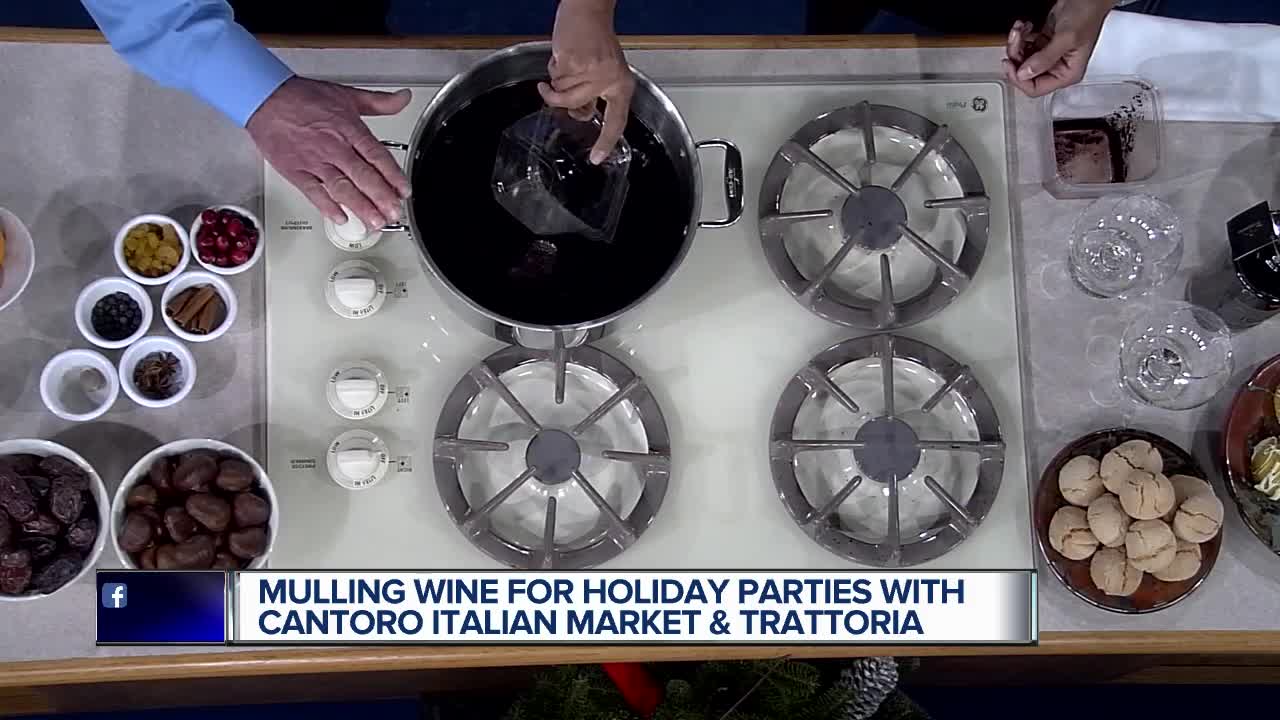 Mulling wine for Holiday parties with Cantoro Italian Market & Trattoria