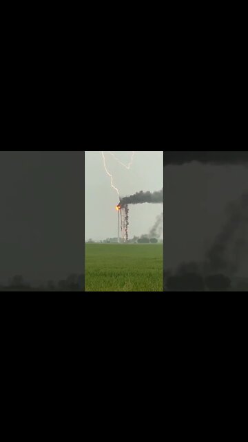 Windmill struck by lightning 3 times 🔥