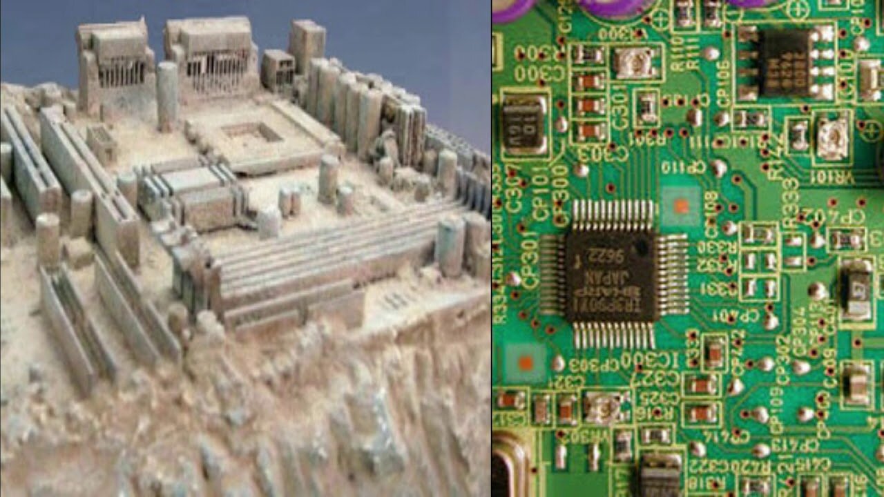 Why Ancient Constructions Resemble Circuit Boards?