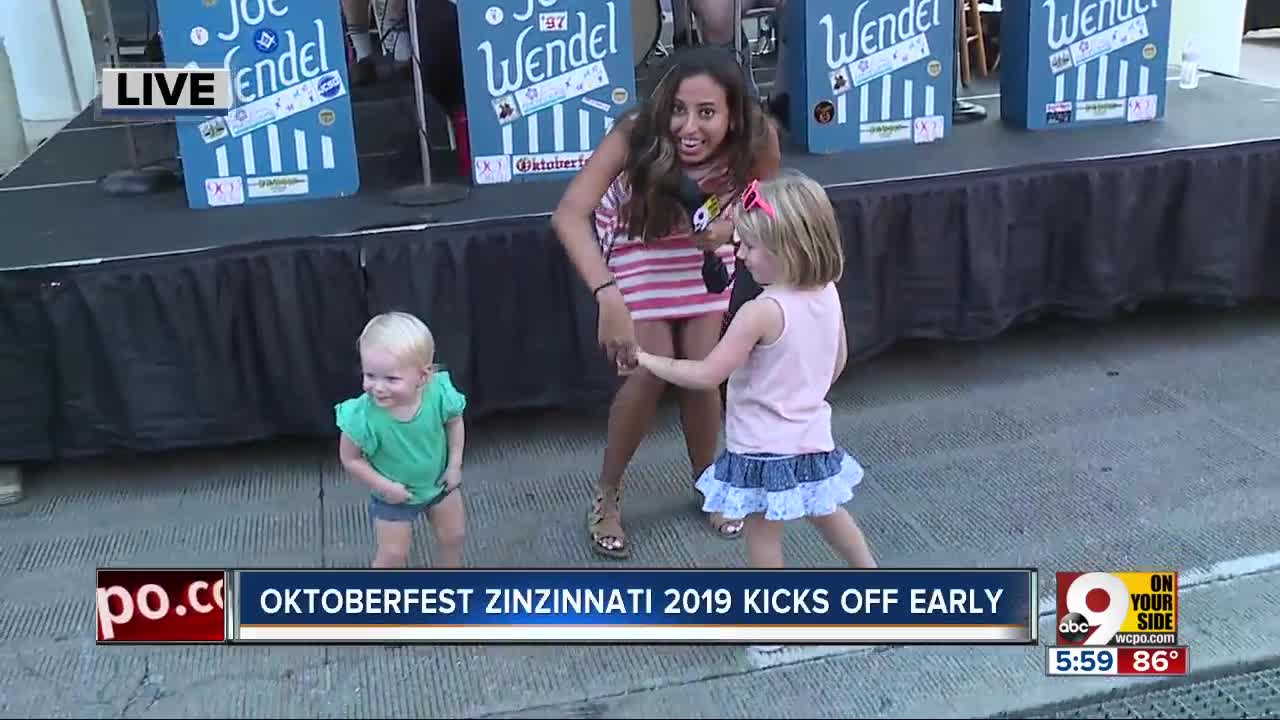 Paola Suro makes friends at Oktoberfest Zinzinnati 2019