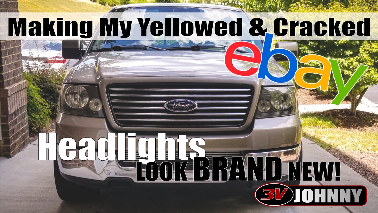 Restoring My Yellowed & Cracked Ebay Headlights to Look BRAND NEW! - Meguiars Headlight Coating.