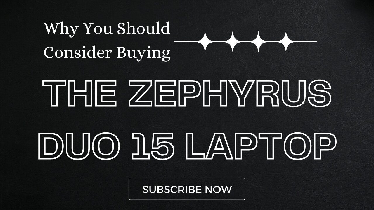 The Zephyrus Duo 15 Laptop Is The New King Of Affordable Gaming Laptops