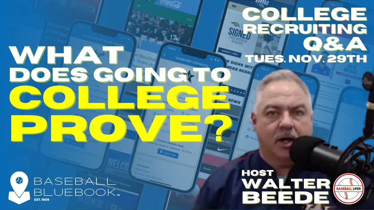 Tuesdays Q & A -Nov 29, 2023 - What does going to college prove and to who?#baseball #youtubeshorts