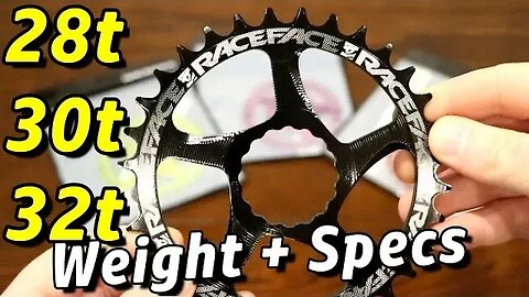 28t, 30T, 32t,Raceface Cinch Chainring Weighing and Checking