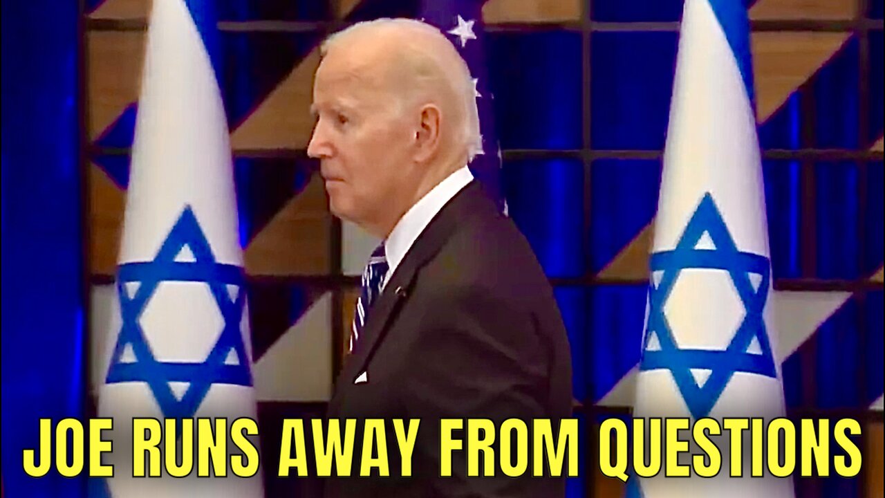 Joe Biden RUNS AWAY from Reporter’s Questions in Israel today 🏃‍♂️