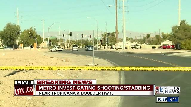 Shooting and stabbing near Tropicana and Boulder Highway