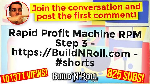 Rapid Profit Machine RPM Step 3 - https://BuildNRoll.com - #shorts