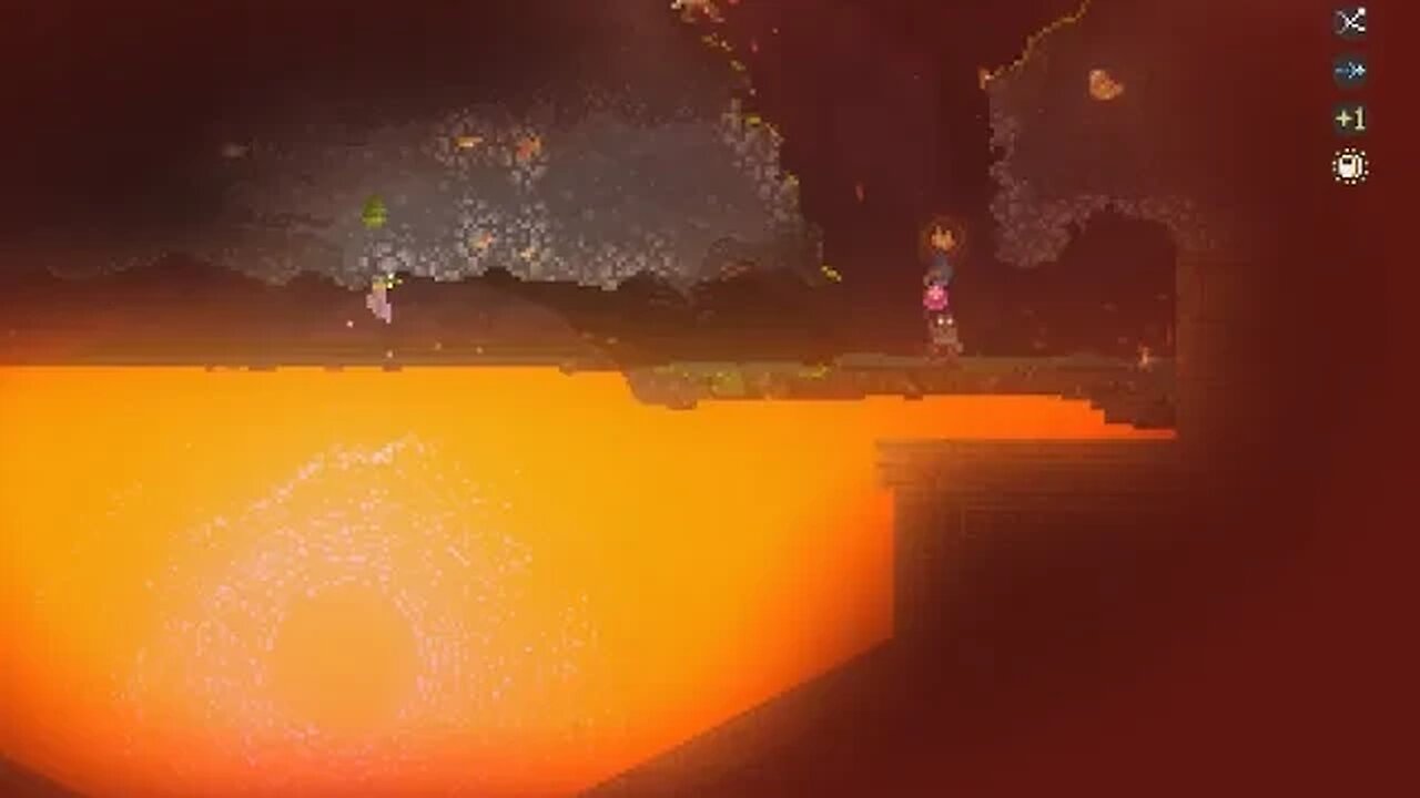 Noita Daily Nightmare Gameplay - Stuck between a hard place and lava so I took the plunge