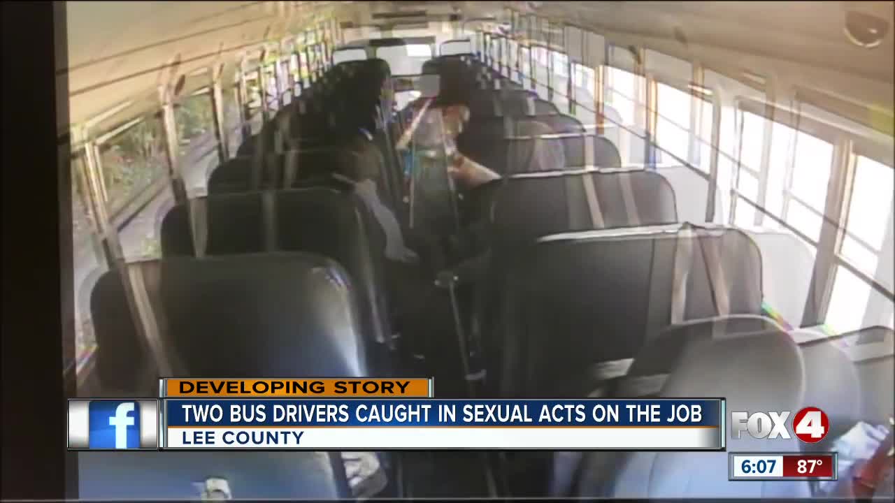 Two school bus drivers caught in sexual acts on the job