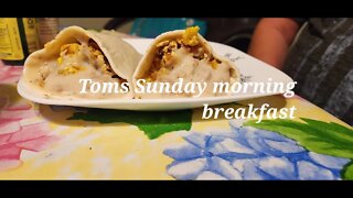 Toms Sunday morning breakfast #sausagegravy #breakfast