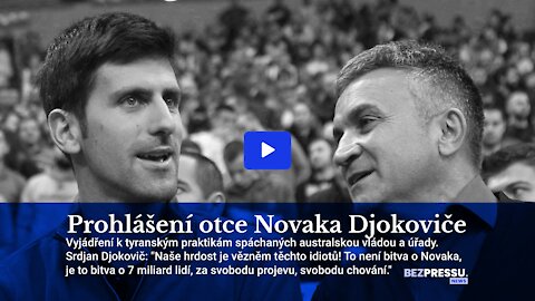 Prohlášení otce Novaka Djokoviče