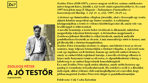 Zsoldos Péter: A jó testőr. (regénytöredék) X Magazin, 1997