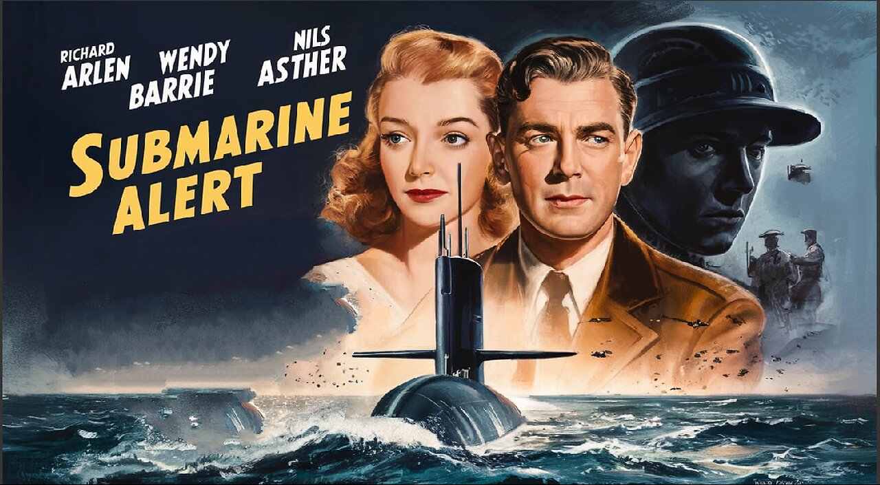 SUBMARINE ALERT (1943) John Litel, Alan Baxter & Eric Blore| Drama | Colorized | Nostalgic Flick