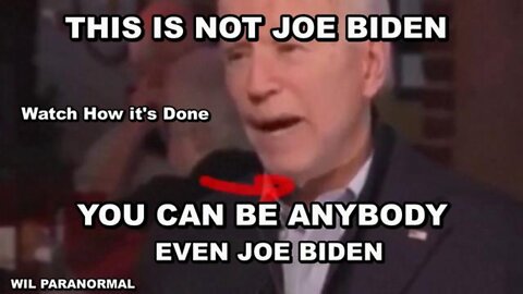 IT IS NOT JOE BIDEN YOU'RE SEEING - WATCH THE INDISPUTABLE PROOF