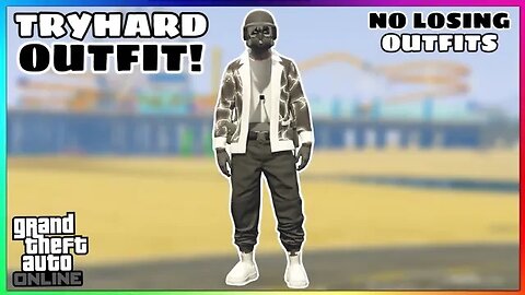 Easy Black Joggers Lightning Invisible Torso Glitch Tryhard Modded Outfit (No Transfer) (GTA Online)