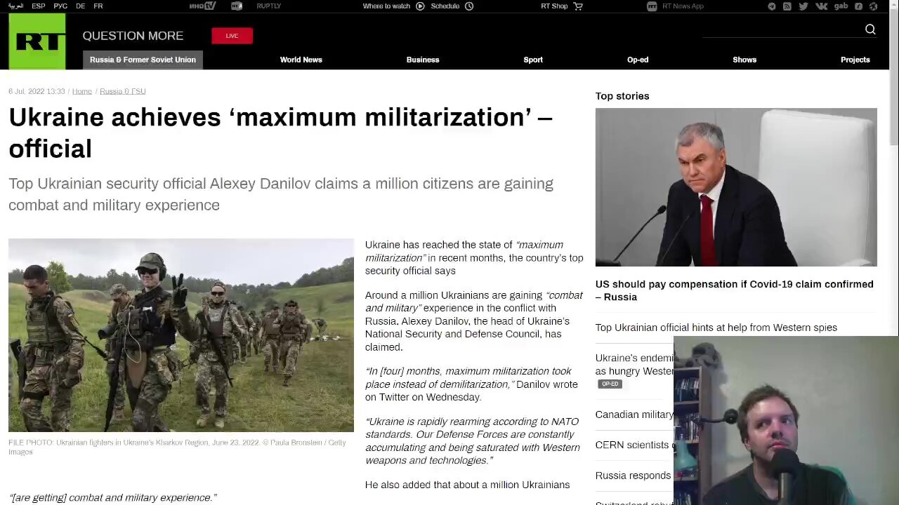 Ukraine claims they achieved ‘maximum militarization’