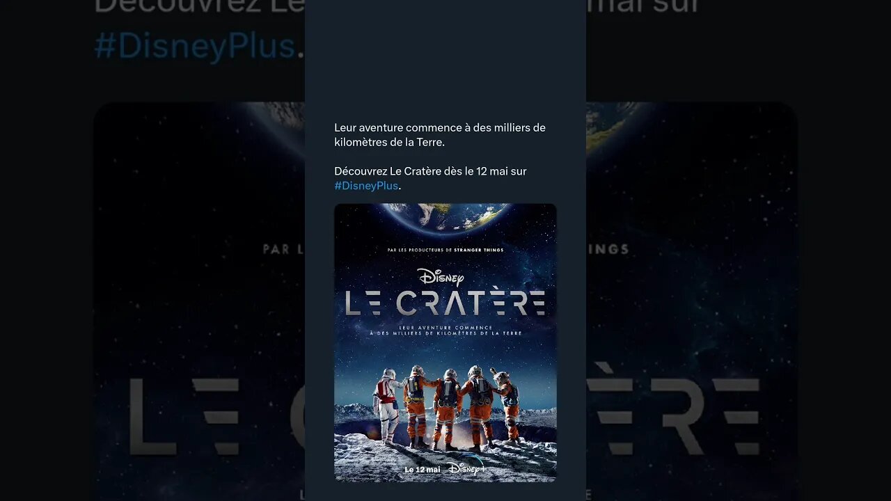 L'aventure commence à des milliers de kilomètres de la Terre Le Cratère dès le 12 mai #DisneyPlus