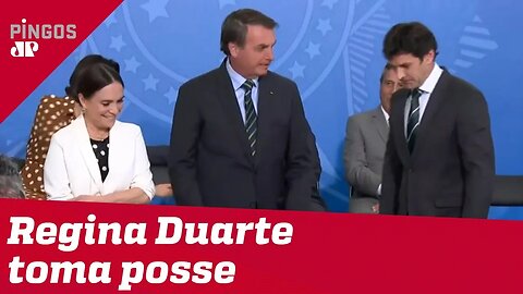 Regina Duarte toma posse e fala em 'pacificação'