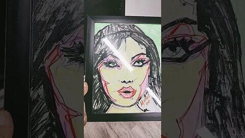 pretty neon girl painting by Mister 8