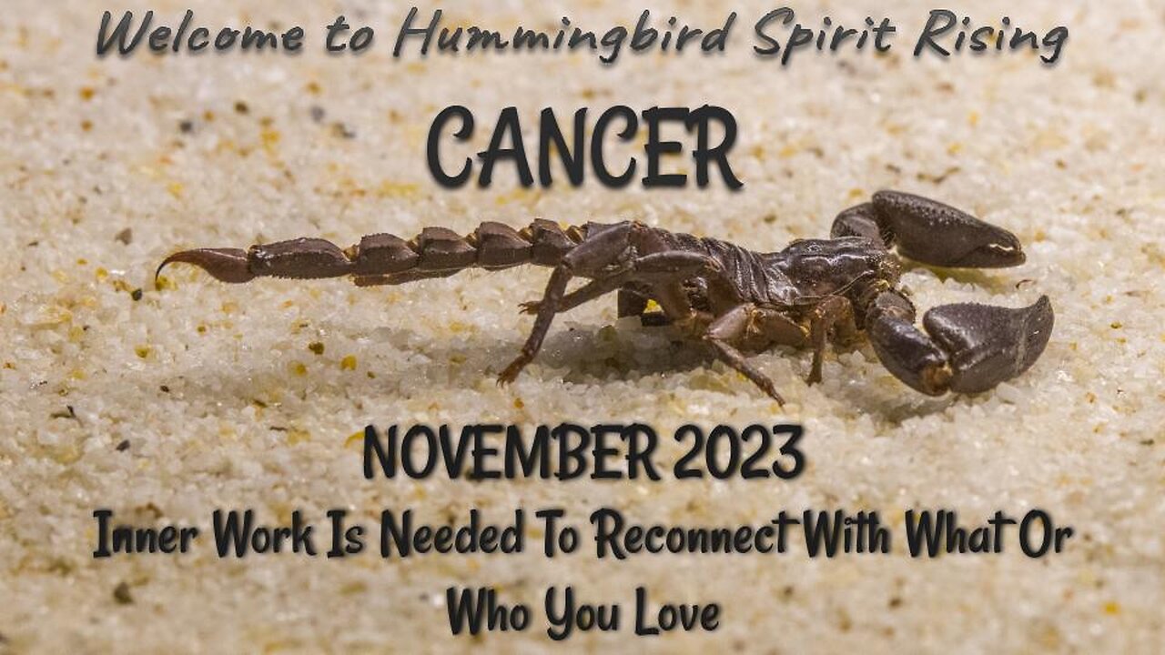 CANCER November 2023 - Inner Work Is Needed To Reconnect With What Or Who You Love