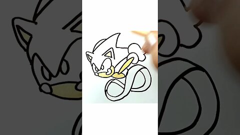 How to Draw and Paint Sonic Running Very Cute