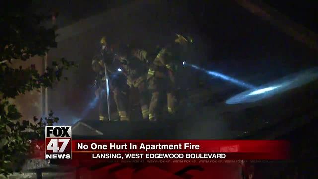 No one hurt in Lansing apartment fire