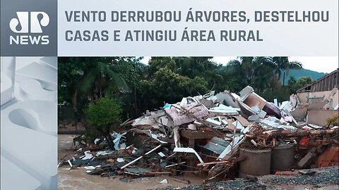 Temporal atinge região do Vale do Itajaí em Santa Catarina