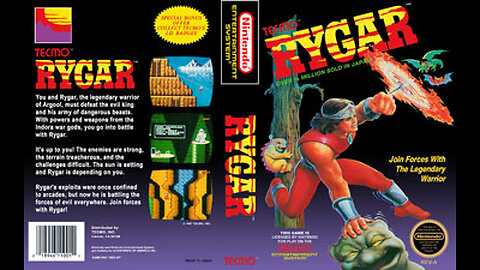 Rygar (NES) Full Playthrough