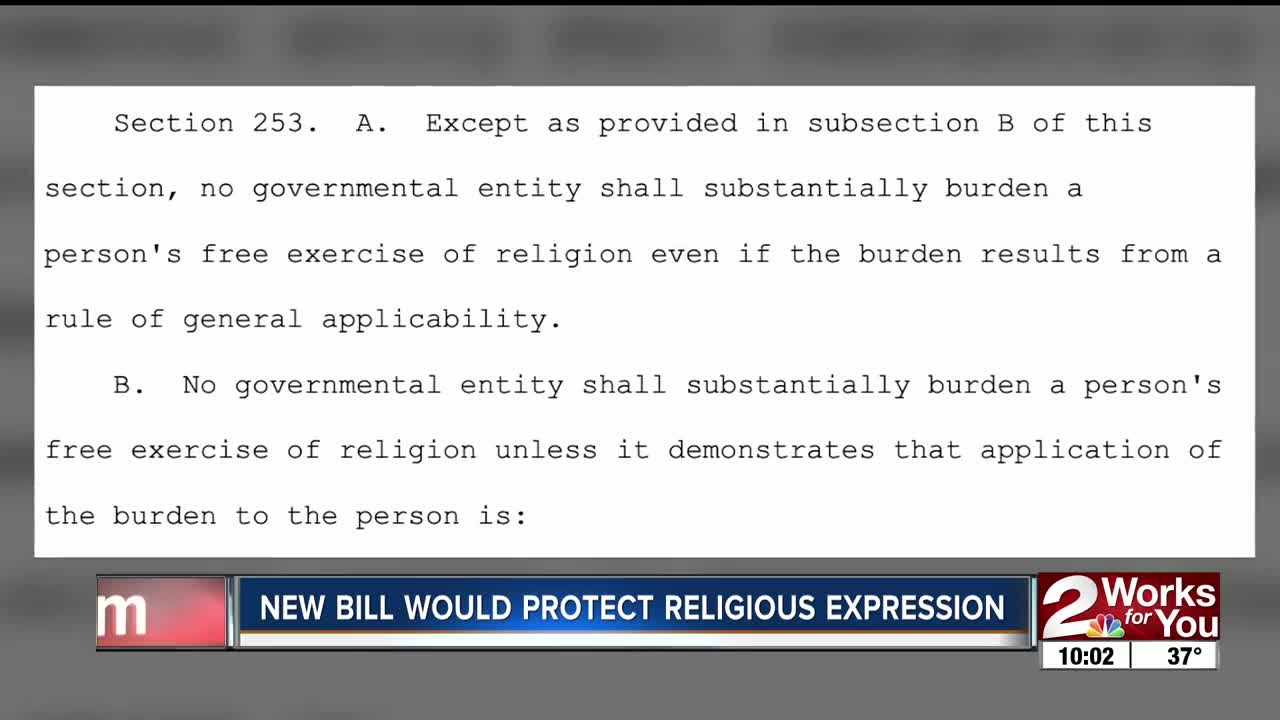 New bill to protect freedom of religion in Oklahoma